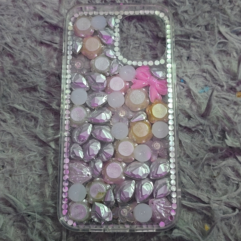 Unbranded Beautiful Floral IPhone 12 Pro Max Case W/ Pink Bow π (BRAND NEW) - Picture 3 of 4